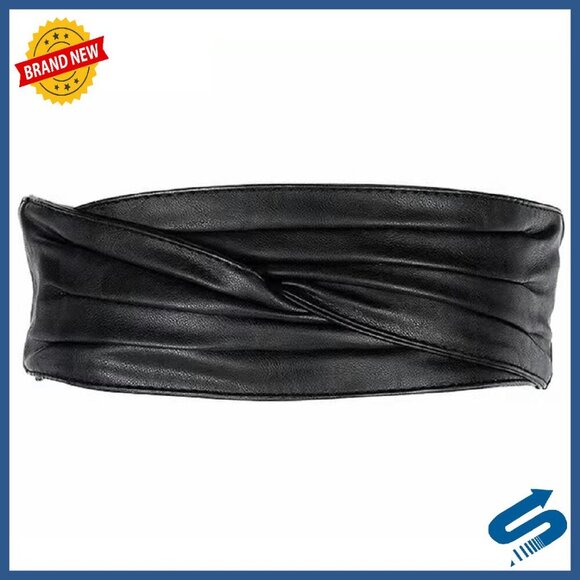 Wide Corset Belt Faux Leather Waist Cincher 26-31 Inches Retro Style main image 6